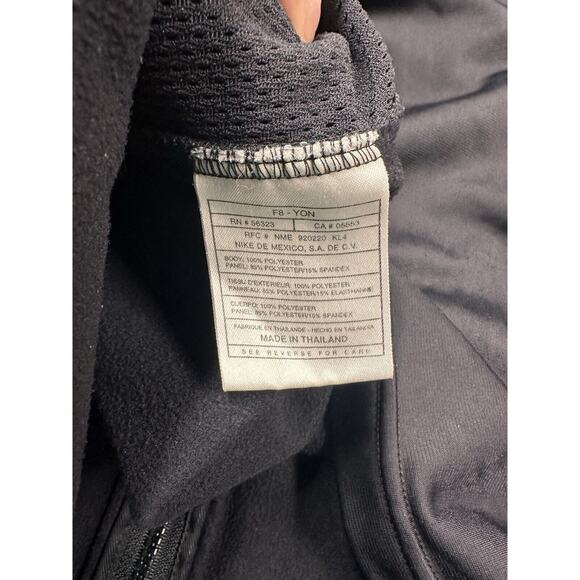 Vintage Nike Air Jordan Track Jacket Mens 2XL Black Full Zip Mock Neck Pocket - Picture 9 of 10